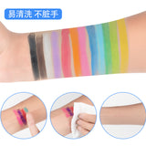 Children's Face Paint Crayons, Easy-To-Clean Body Painting Water-Soluble Graffiti Set, 12-Color Rotating Model