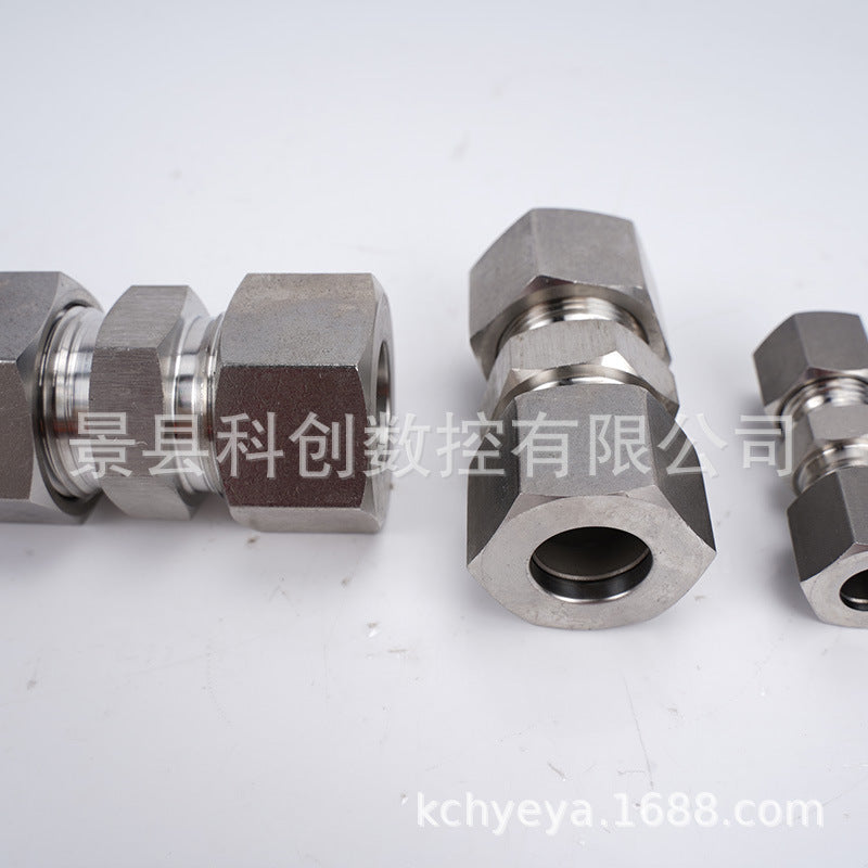 3C/3D card sleeve loose joint card sleeve joint internal thread loose nut straight joint 304 stainless steel hydraulic joint