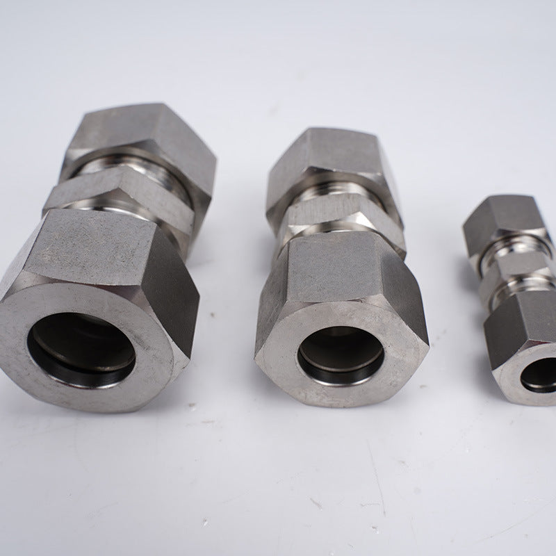 3C/3D card sleeve loose joint card sleeve joint internal thread loose nut straight joint 304 stainless steel hydraulic joint