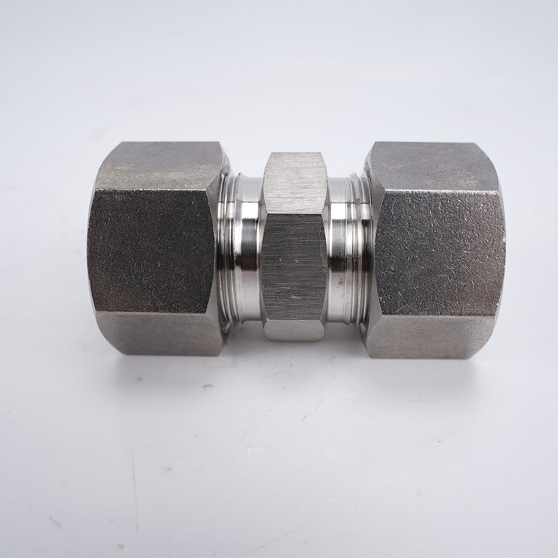 3C/3D card sleeve loose joint card sleeve joint internal thread loose nut straight joint 304 stainless steel hydraulic joint