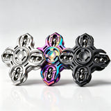 【Divine Realm】Tuning Fork Edc Metal Cool Fidget Spinner Metal Interlocking Mechanical Style Stress Relief Toy Gift