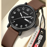 Sanda Waterproof Quartz Watch – Korean Style Silicone Sports Watch for Students