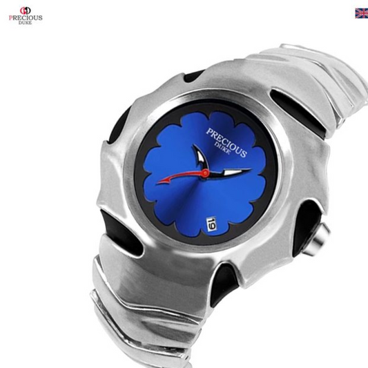 PRECIOUS DUKE Men’s Quartz Titanium Watch – 46mm Artistic Dial, Business Timepiece