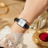 Sanda Women’s Square Quartz Watch – Waterproof Leather Strap Casual Analog Watch