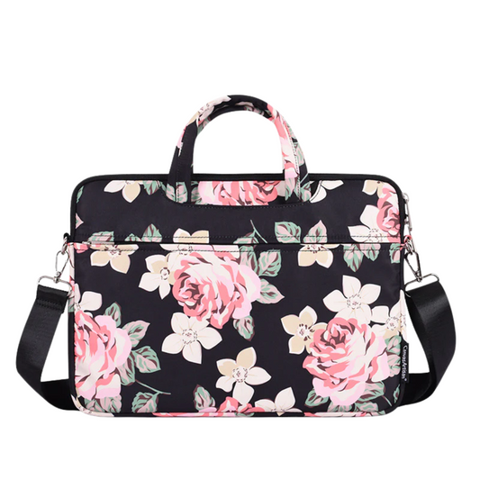 Rose Printed Laptop Sleeve Bag – Waterproof, Shock-Resistant Floral Case for 13-15" Laptops
