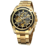 Forsining Men’s Automatic Mechanical Watch – World Time, Stainless Steel Strap