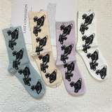 Japanese Starry Sky Socks – Women’s Mid-Tube Cotton Autumn Winter Style