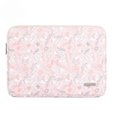 Floral PU Leather Laptop Sleeve – Case for 11–15 Inch Devices with Dual Compartments