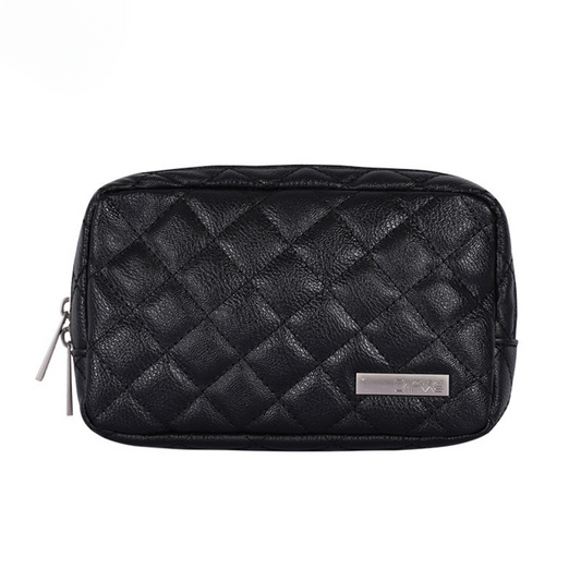 PU Leather Electronic Accessories Organizer – Quilted Travel Bag with Multi Compartments