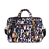 Graffiti Typography Printed Laptop Sleeve – Polyester Case for 13/14/15-inch Devices