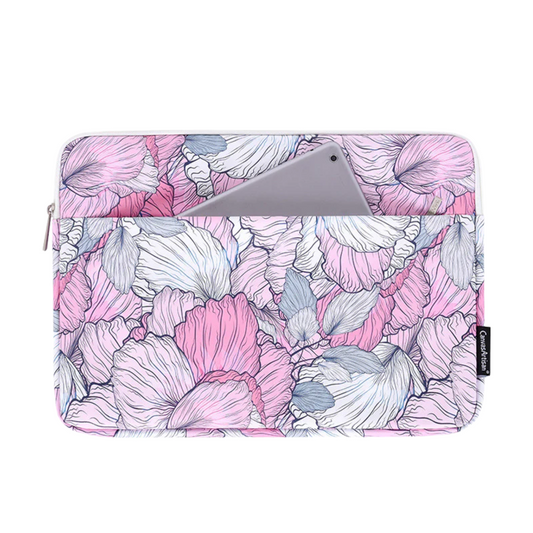 Colorful Floral PU Leather Laptop Sleeve – Waterproof Case for 11–15" Laptops