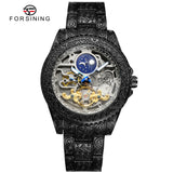 Forsining Men's Casual Automatic Mechanical Watch – Retro Design, Stainless Steel Strap