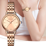 Sanda Women’s Stainless Steel Quartz Watch – Waterproof Small Dial Fashion Ladies Watch