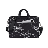 Marble Print Waterproof Laptop Bag – Fits 13" to 15" – Briefcase with Front Pocket