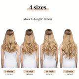 Invisible Natural Black Wavy Hair Extensions for Women – One-Piece Fish Line Wig with Natural Curls