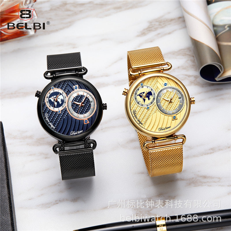 BELBI Men's Dual-Time Quartz Watch