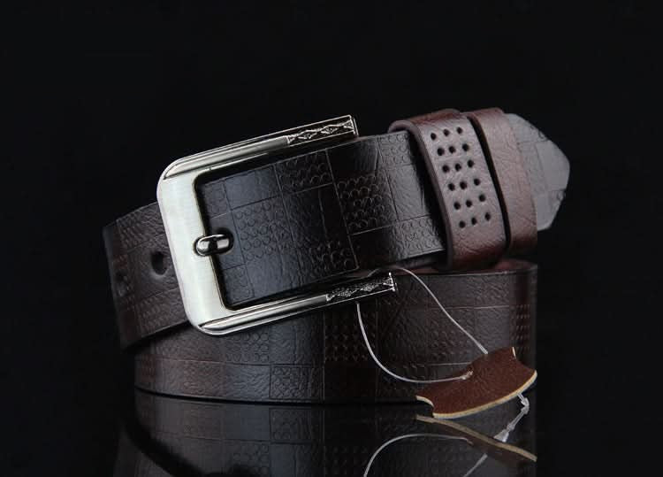 Men's Retro Plaid Belt – Pin Buckle Belt for Jeans & Casual Wear