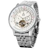 Forsining Men's Mechanical Watch – Gear Dial Design, Calendar Function