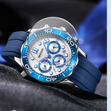 SANDA Men’s Silicone Quartz Watch – Business Analog Wristwatch with Luminous Hands