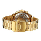 Forsining Men’s Automatic Mechanical Watch – World Time, Stainless Steel Strap