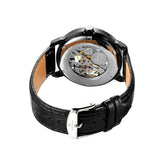 Forsining Men’s Retro Mechanical Watch – Skeleton Dial with Leather Strap