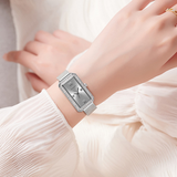 SANDA Women's Quartz Watch – Retro Diamond-Accented, Mesh Steel Band