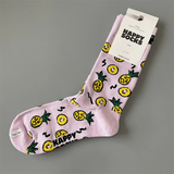 Unisex Colorful Cotton Crew Socks – Trendy Mid-Tube Fashion Socks for Spring & Autumn