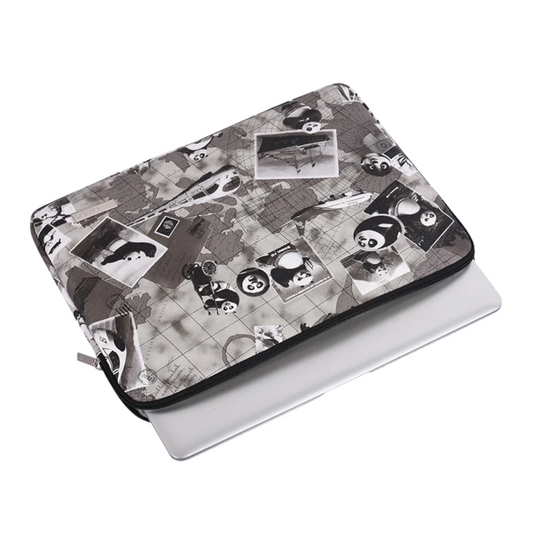 Cute Laptop Sleeve – Waterproof PU Case for 13–15 Inch, Panda Print