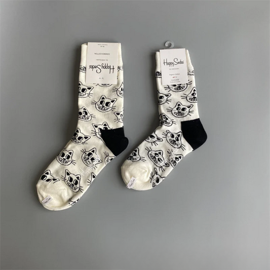 Adult Christmas Cotton Socks – Festive Mid-Tube Crew Socks for Men & Women
