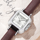 Sanda Women’s Square Quartz Watch – Leather Strap, Roman Dial, Waterproof Casual Watch