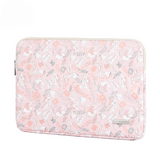 Floral PU Leather Laptop Sleeve – Case for 11–15 Inch Devices with Dual Compartments