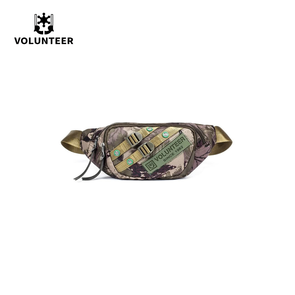 Volunteer Men’s Tactical Camouflage Waist Bag – Outdoor Canvas Shoulder Messenger Bag