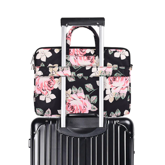 Rose Printed Laptop Sleeve Bag – Waterproof, Shock-Resistant Floral Case for 13-15" Laptops