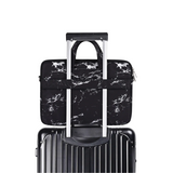 Marble Print Waterproof Laptop Bag – Fits 13" to 15" – Briefcase with Front Pocket