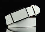 Men's Retro Leather Belt with Alloy Smooth Buckle – Antique Style