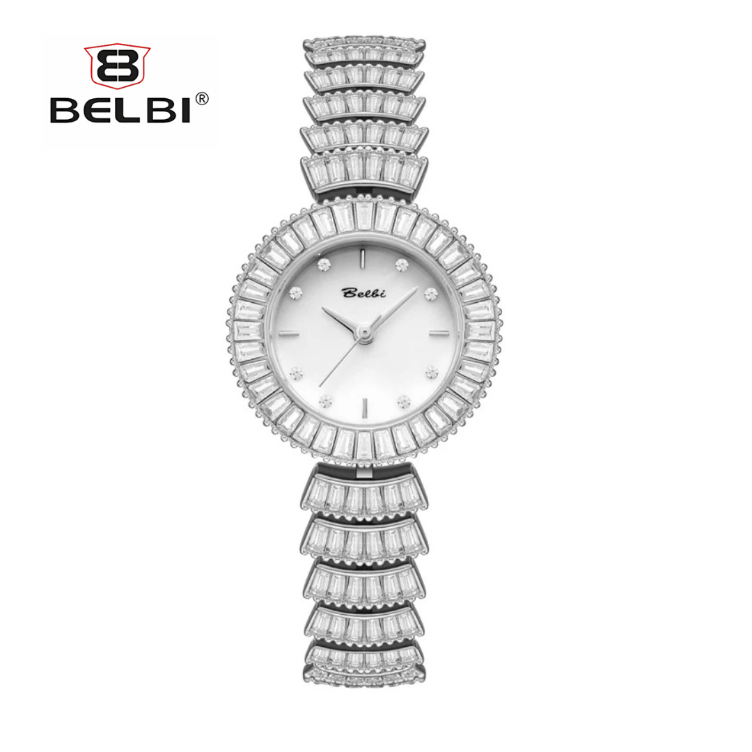 BELBI Women’s Fashion Quartz Watch – Round Dial, Titanium Alloy Strap