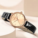 Sanda Women’s Quartz Watch – Fashion Leather Strap, Waterproof Small Dial Casual Watch