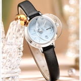 SANDA Women’s Quartz Watch – Leather Strap, 30M Waterproof Casual Watch