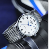 T-Winner Men’s Mechanical Watch – Silver Round Dial, Stainless Steel Strap