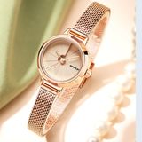 SANDA Women’s Retro Quartz Watch – Mesh Stainless Steel Strap with 30M Waterproof