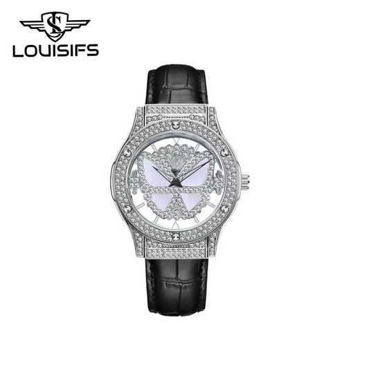 LOUISIFS Dream Butterfly Women’s Quartz Watch – Light Luxury Star Dial