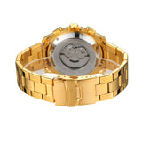 FORSINING Men's Casual Mechanical Watch – Three-Eye, Six-Pin Design