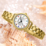 Sanda Women’s Multi-Color Diamond Quartz Watch – Small Dial, Waterproof Casual Watch