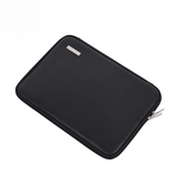 Black PU Leather Laptop Sleeve for MacBook – Shock-Resistant Zipper Case (13–16.2 Inch)
