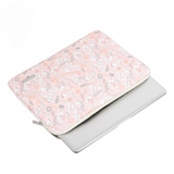 Floral PU Leather Laptop Sleeve – Case for 11–15 Inch Devices with Dual Compartments
