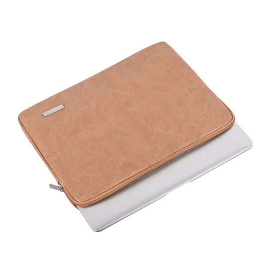 PU Leather Laptop Sleeve 11–15 Inch – Shockproof & Wear-Resistant Zipper Case