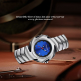 PRECIOUS DUKE Men’s Quartz Titanium Watch – 46mm Artistic Dial, Business Timepiece