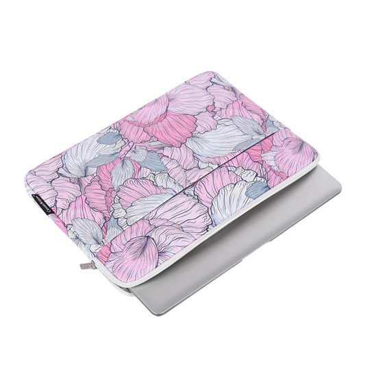 Colorful Floral PU Leather Laptop Sleeve – Waterproof Case for 11–15" Laptops