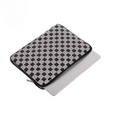 PU Leather MacBook Sleeve – Shock-Resistant Houndstooth Case for 13"–16.2" Laptops