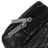 PU Leather Electronic Accessories Organizer – Quilted Travel Bag with Multi Compartments